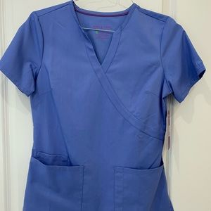 Purple Label Scrub Top and Pants XS Ceil Blue